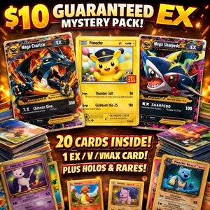 Pokemon Trading Cards Mystery Pack - Yellow, Red, Orange, Black